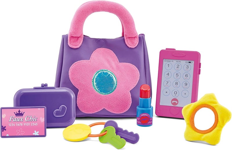 Kidoozie My First Purse - Pretend Play Purse with Wallet, Credit Card, Lipstick, Mirror, and More for Ages 2+. Kids Will Love Pretending to be Grown-ups! - Image 1